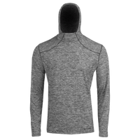 Hot Chillys grey warm winter hoodie for men with long sleeves and fitted hood